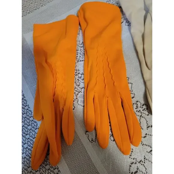 14 pair designer ladies nylon dress gloves SIZE 6-7.5